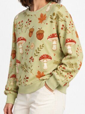 Mushroom & Acorn Sweatshirt TEMPORARILY UNAVAILABLE DO NOT PURCHASE